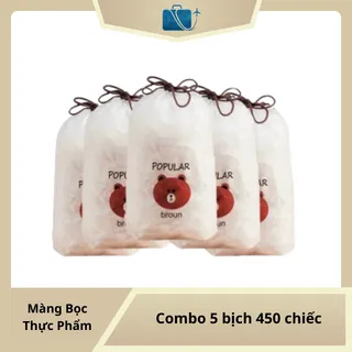 Combo 5 Bịch Màng Bọc Chun Túi Gấu 450 Chiếc