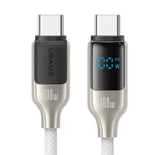 Cáp Sạc Nhanh USAMS SJ742 100W Type-C 1.2m - Titanium