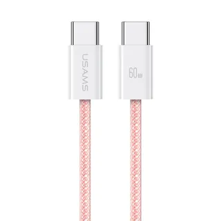 Cáp Sạc Nhanh USAMS SJ656 60W Type-C 1.2m - Hồng