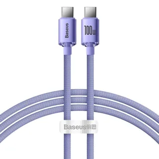Cáp Sạc Nhanh Baseus Crystal Shine 100W Type-C 1.2m - Tím